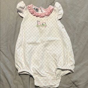 Pink and White Kids One Piece Bodysuit